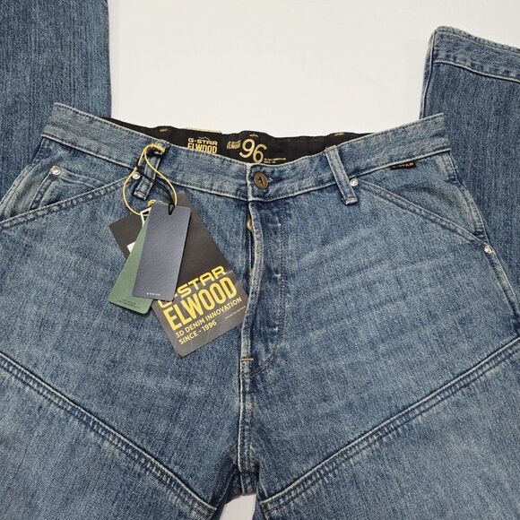 G-star Raw Elwood 5620 Blue 3D Denim Innovation Antique 96 Men's Jeans 32x32 - Picture 8 of 11